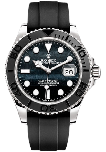 Rolex White Gold Yacht-Master 42 Watch - Falcon’s Eye Dial - Oysterflex Strap