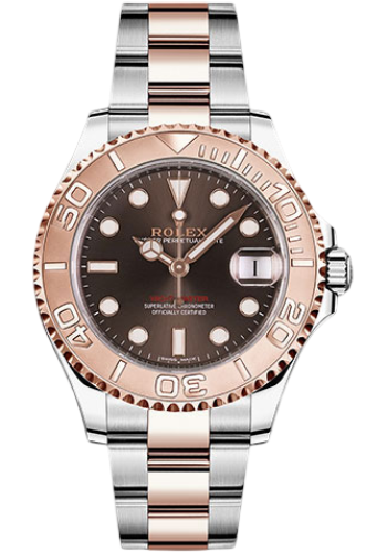 Rolex Steel and Everose Gold Rolesor Yacht-Master 37 Watch - Chocolate Dial - Oyster Bracelet