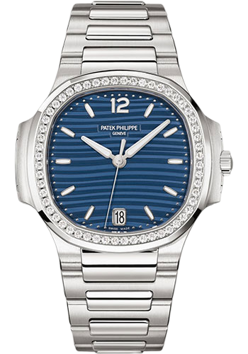 Patek Philippe Nautilus Ladies Automatic - 35.2 mm - Steel - Blue Opaline Dial