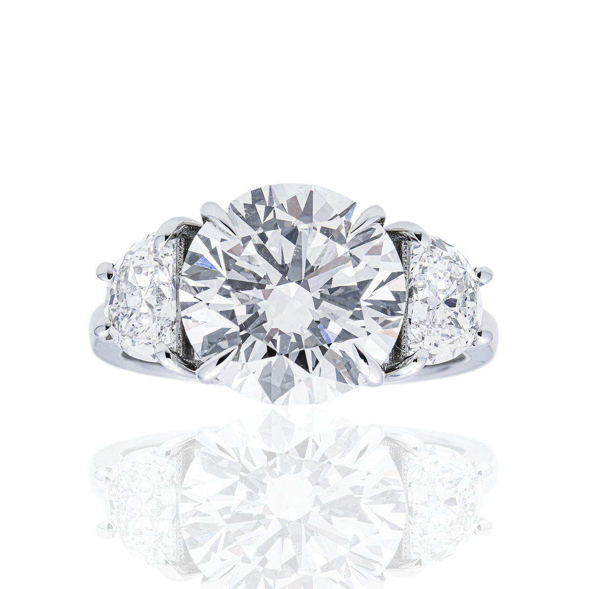 14K GOLD MULTI-SHAPE LAB DIAMOND ENGAGEMENT RING 6.50 CTW