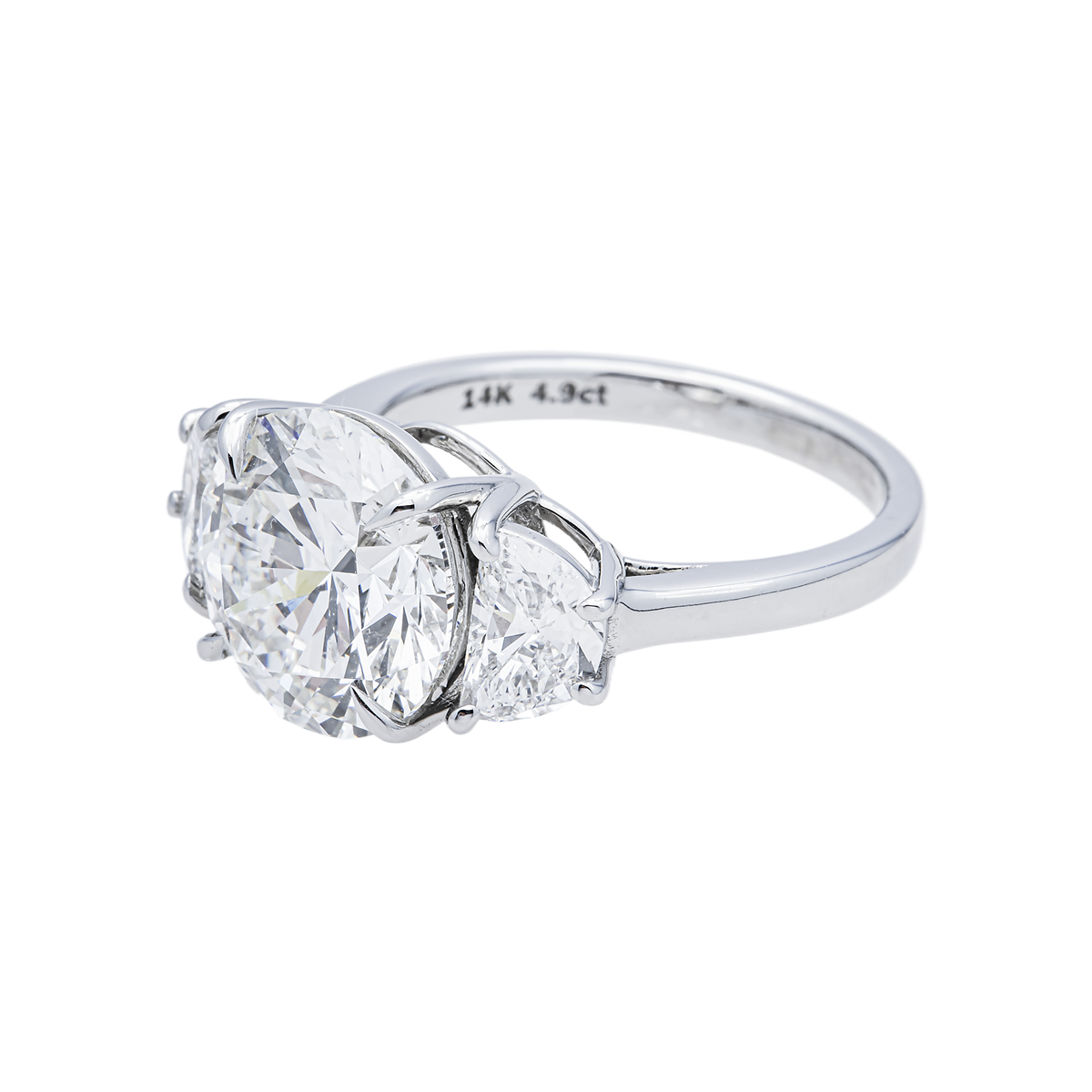14K GOLD MULTI-SHAPE LAB DIAMOND ENGAGEMENT RING 6.50 CTW