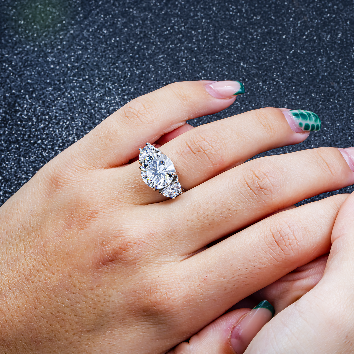 14K GOLD MULTI-SHAPE LAB DIAMOND ENGAGEMENT RING 6.50 CTW