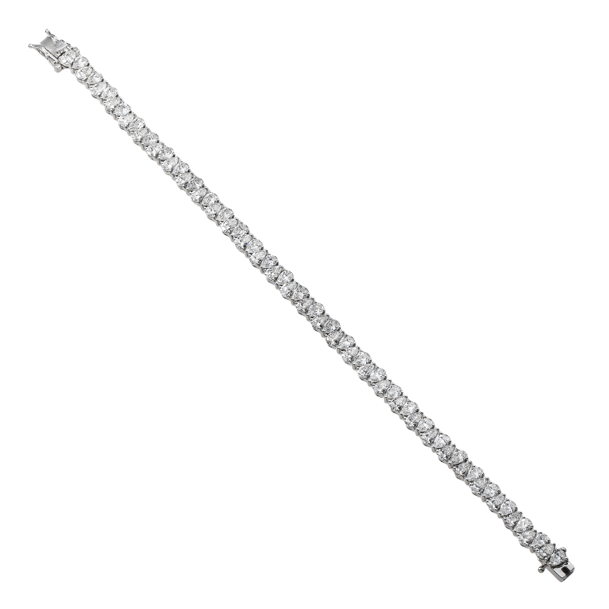 14K GOLD PEAR LAB DIAMOND TENNIS BRACELET 13.40 CTW