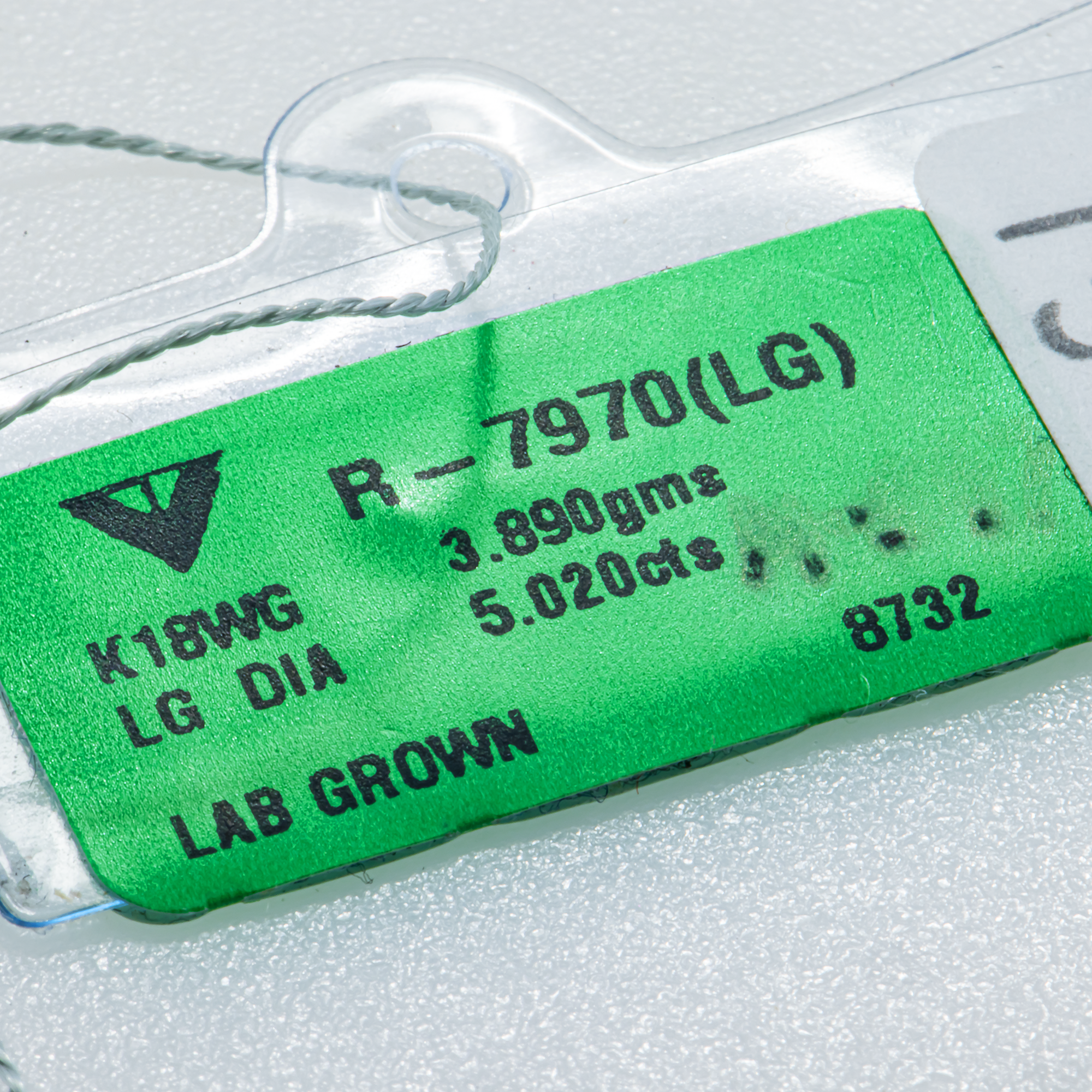 5 Carat Pear Lab Grown Diamond Solitaire Engagement Ring – 18K White Gold