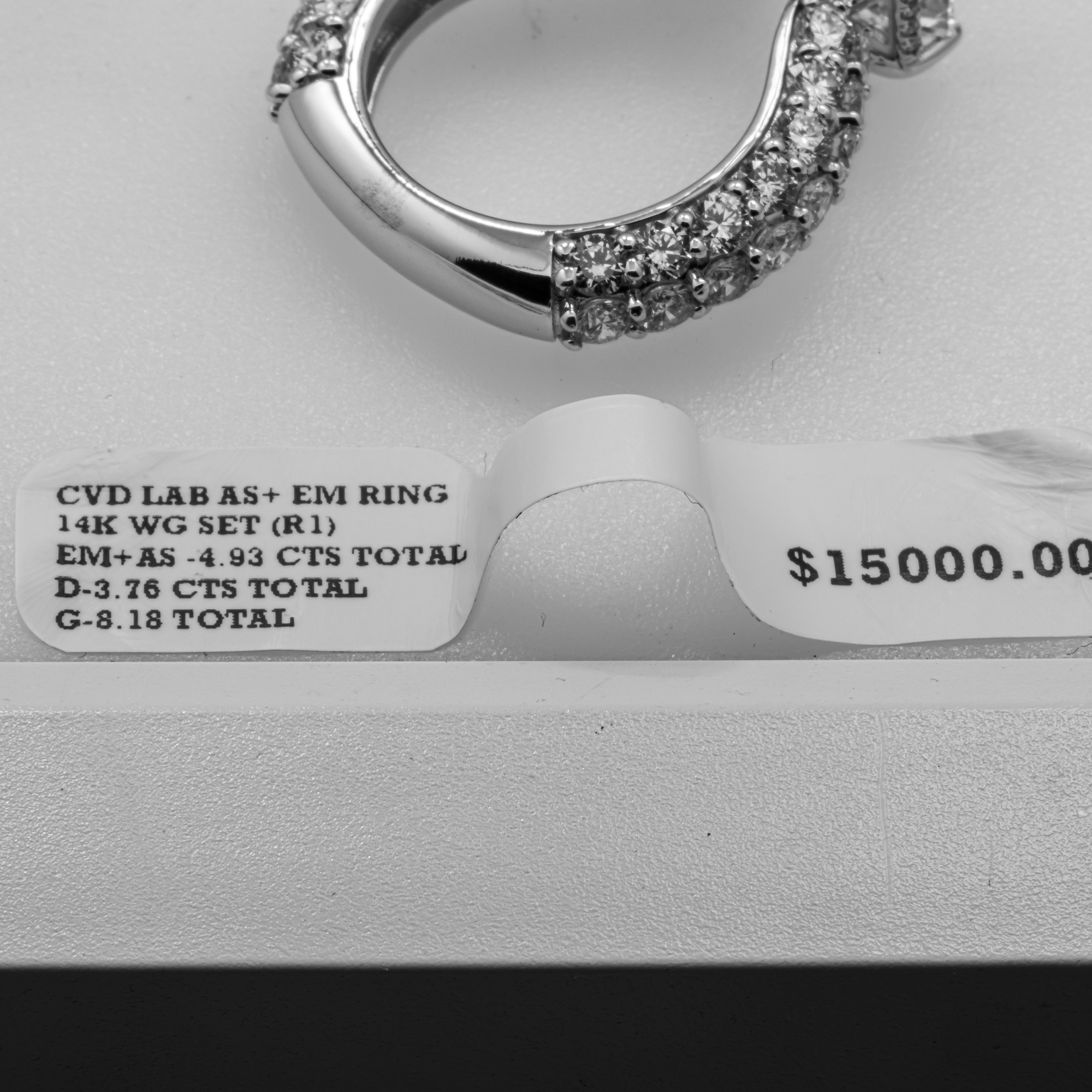 Emerald Cut & Asscher Cut Lab Diamond Toi et Moi Ring – 8.18 Carats Total, 14K White Gold