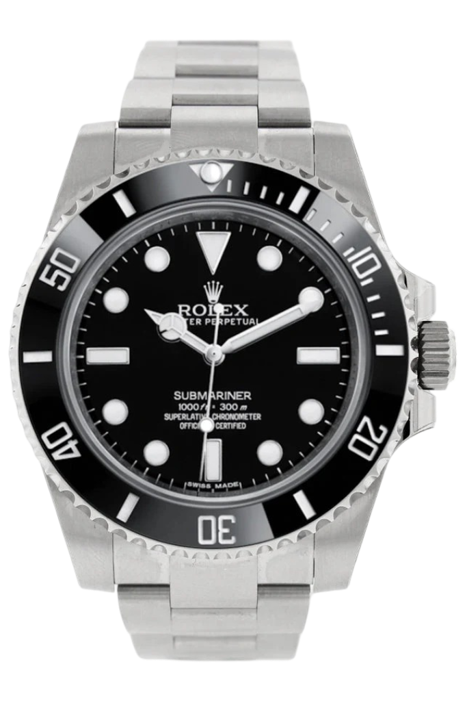 Rolex Submariner No Date Black Dial Steel Mens Watch 114060
