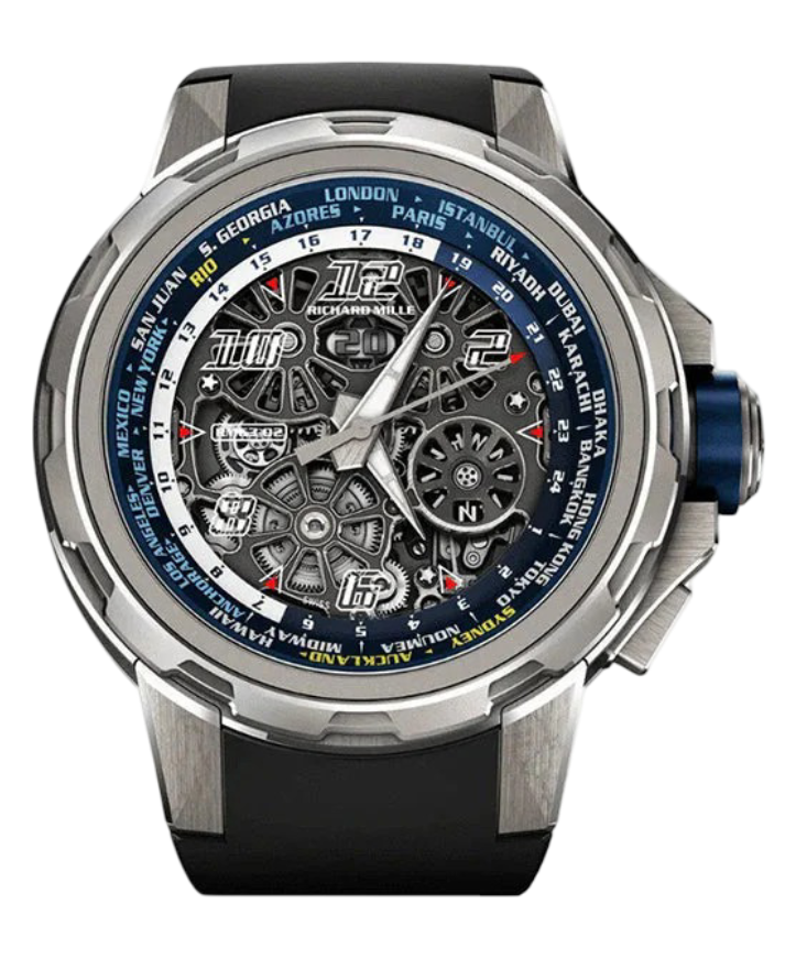 Richard Mille Automatic Winding Worldtimer Titanium RM 63-02 - BRAND NEW