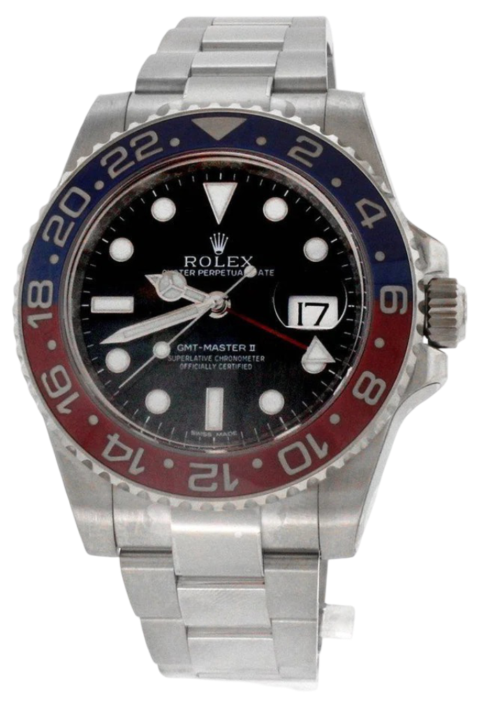 Rolex GMT-Master II Black Dial Blue And Red Blue Bezel Watch 116719BLRO 116719