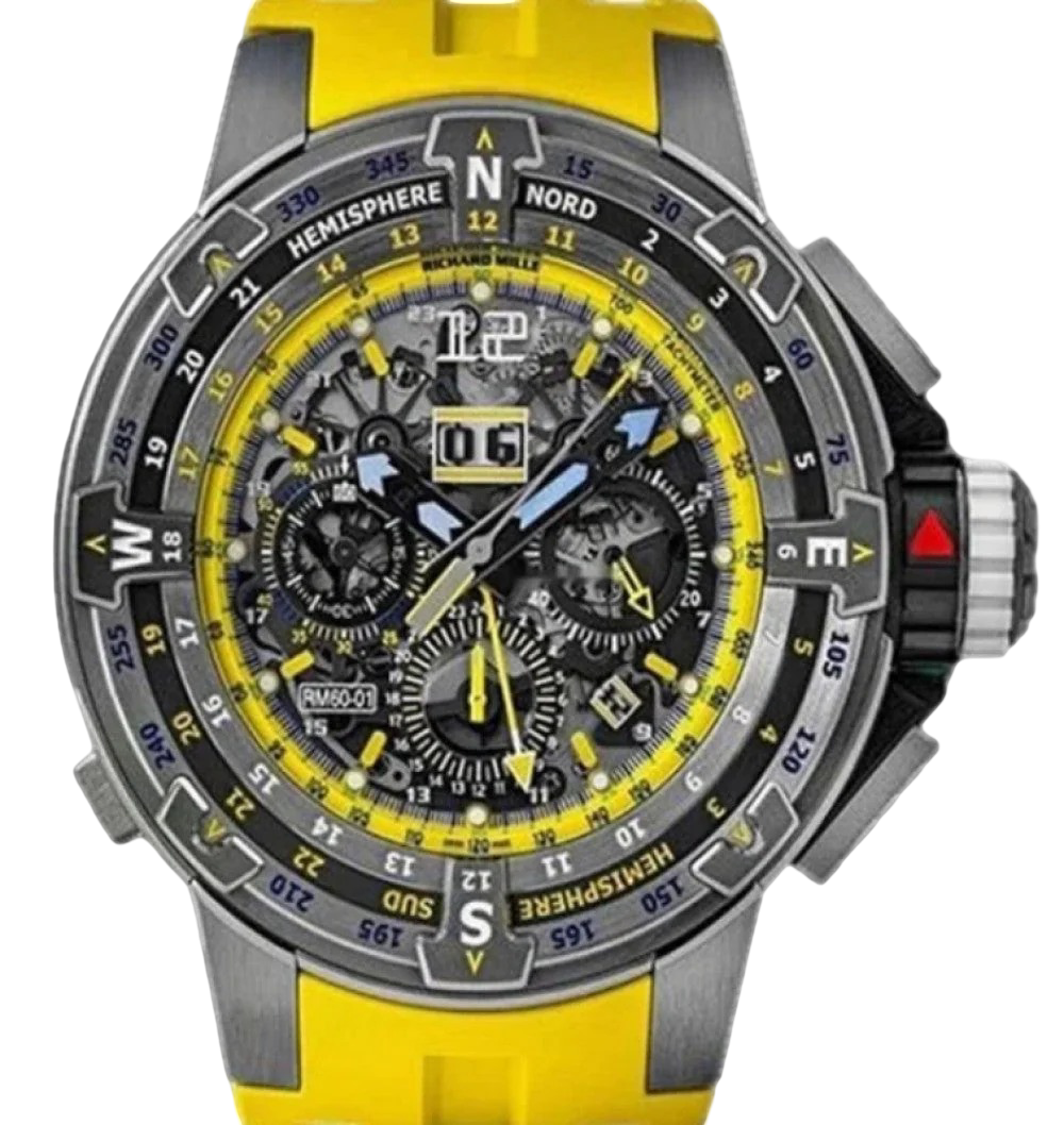 Richard Mille Automatic Flyback Chronograph Regatta "Les Voiles De St Barth" Yellow RM 60-01