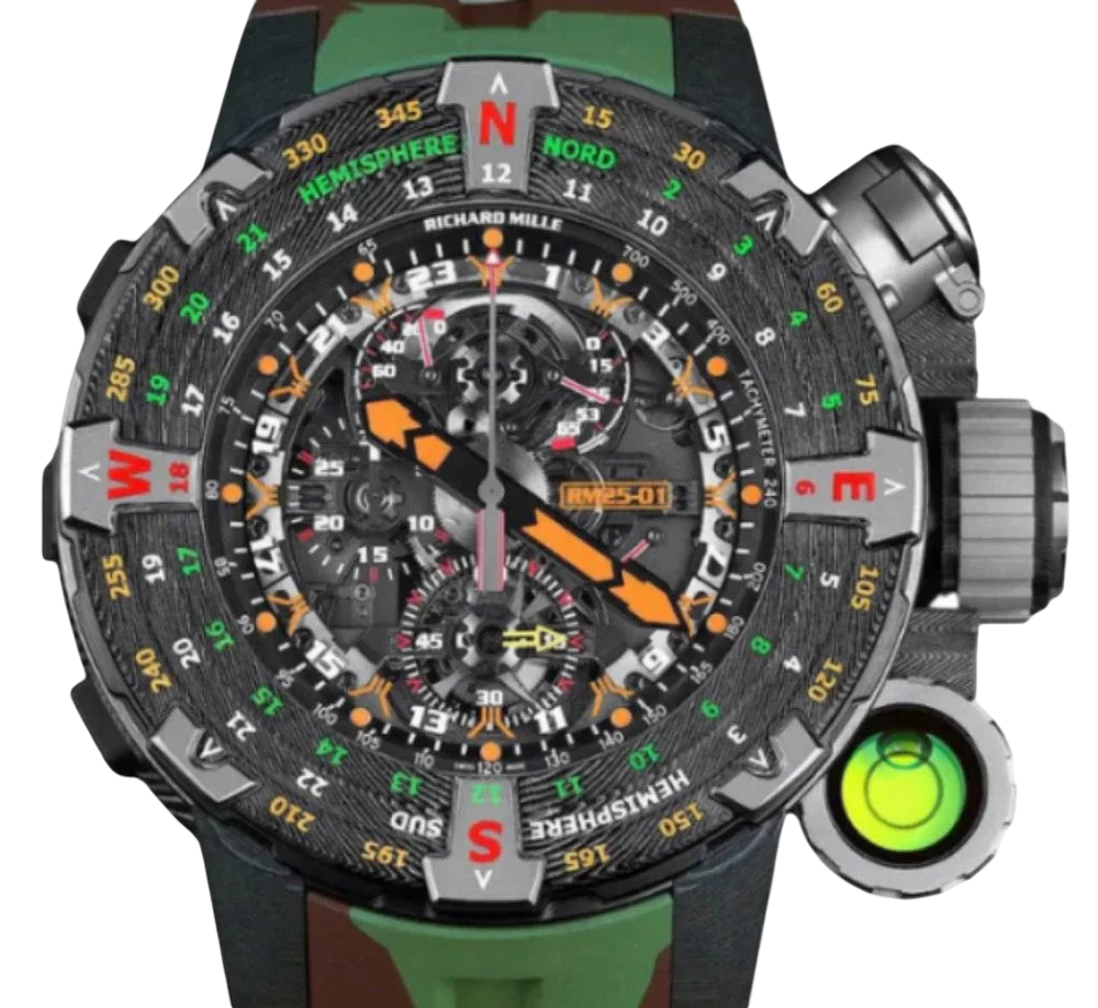 Richard Mille Manual Winding Tourbillon Chronograph Adventure "Sylvester Stallone" Carbon TPT RM 25-01 - BRAND NEW