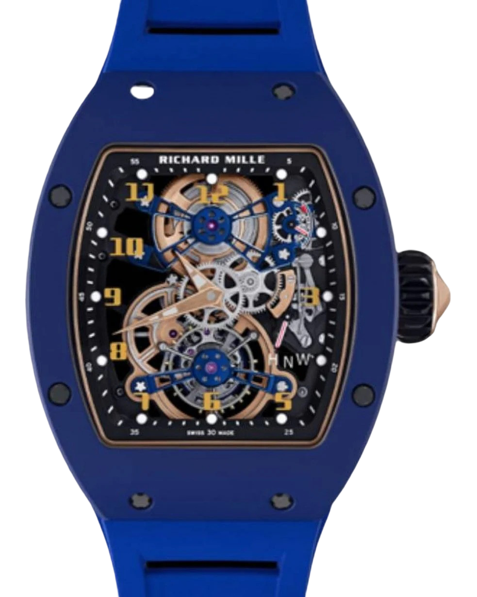 Richard Mille Manual Winding Tourbillon TZP Ceramic Blue RM 17-02 - BRAND NEW