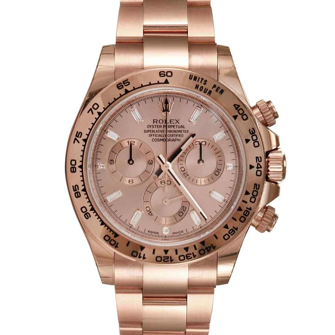 Rolex Cosmograph Daytona 18K Rose gold, MDL 116505 Factory Diamond Pink Dial