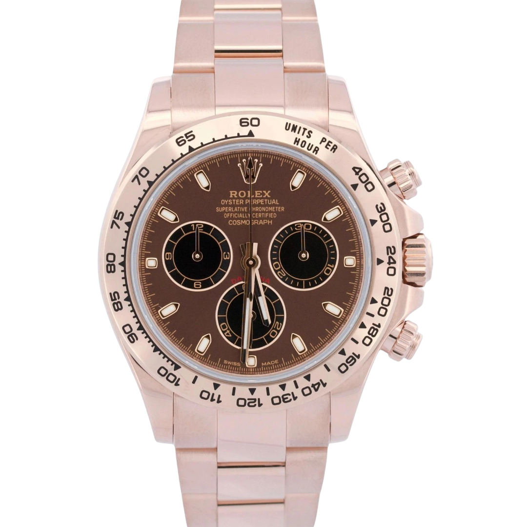 2023 PAPERS Rolex Daytona CHOCOLATE Brown 40mm 18K Rose Gold 116505 Watch BOX