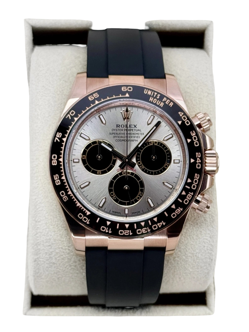 2025 Rolex Daytona 40mm 126515LN Rose Gold Oysterflex Sundust Dial