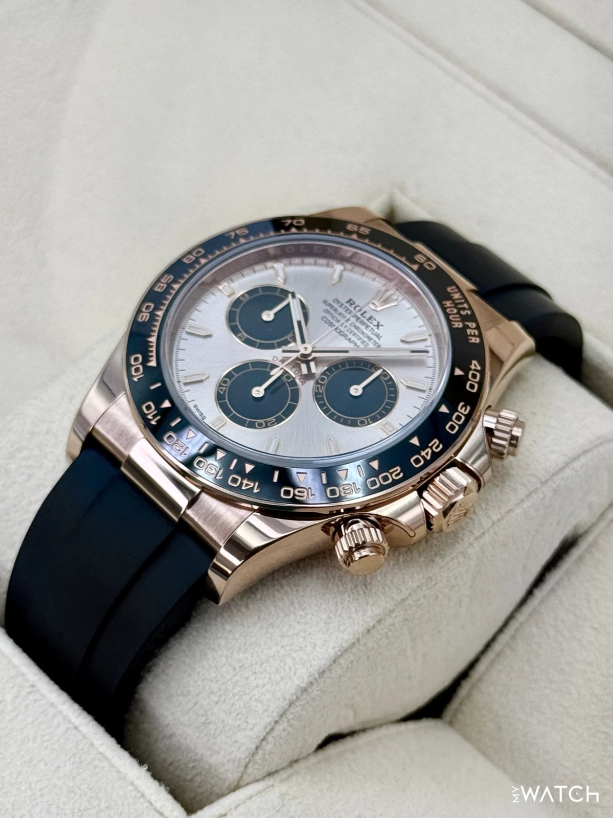 2025 Rolex Daytona 40mm 126515LN Rose Gold Oysterflex Sundust Dial