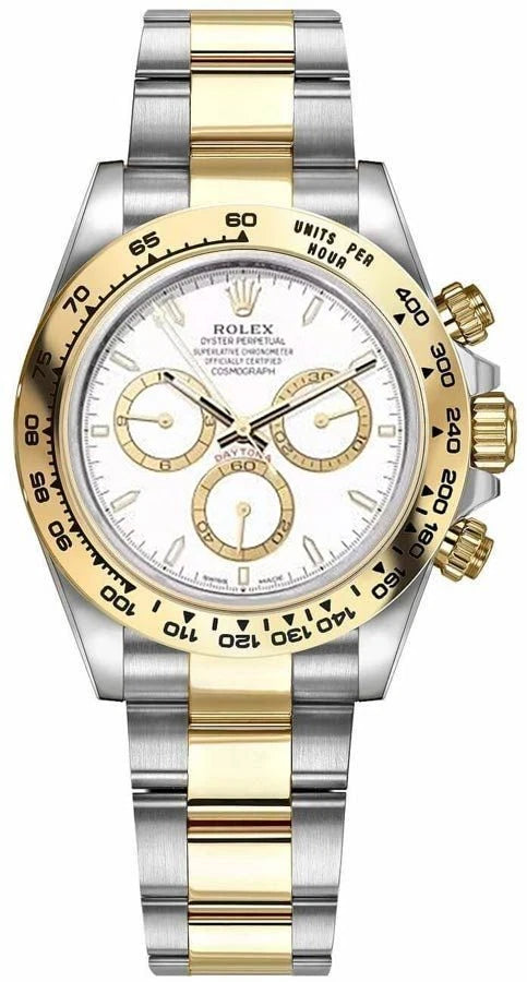 Rolex Cosmograph Daytona 40mm White Dial Two-Tone Chronograph Men's Watch 126503