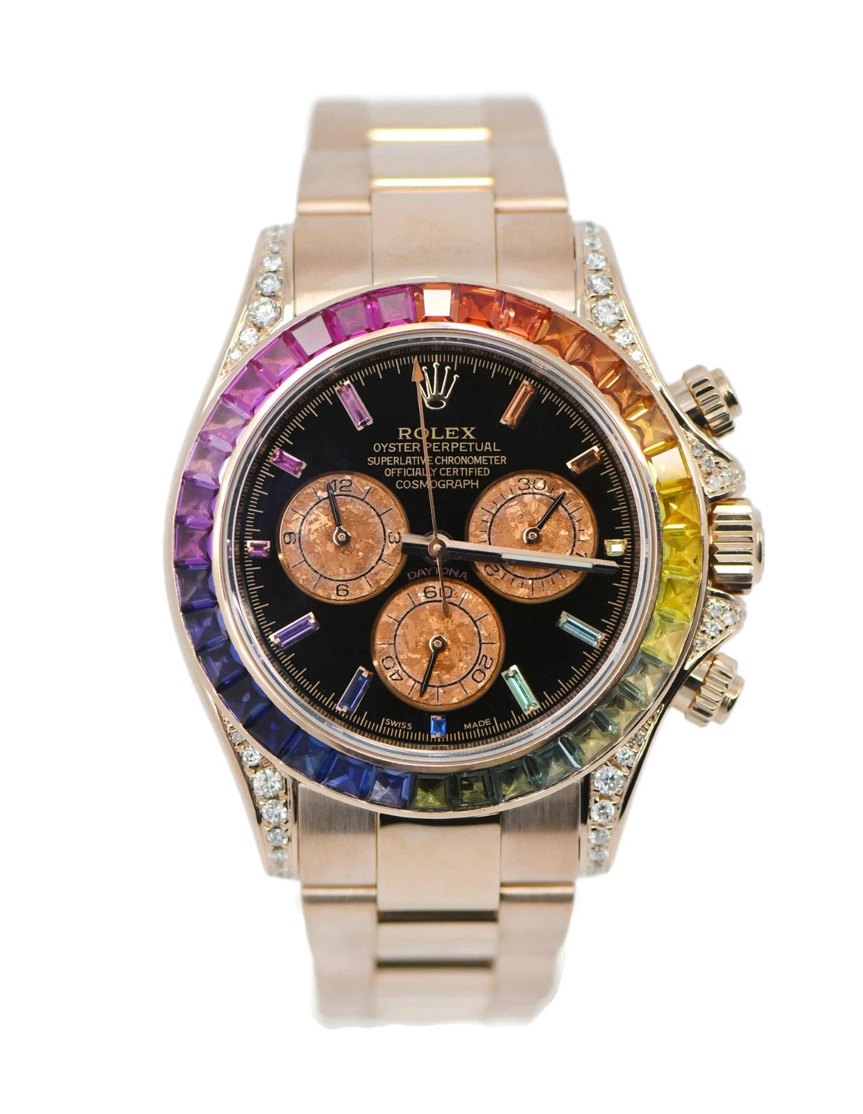Rolex Daytona Rainbow 18K Rose Gold Watch 116505