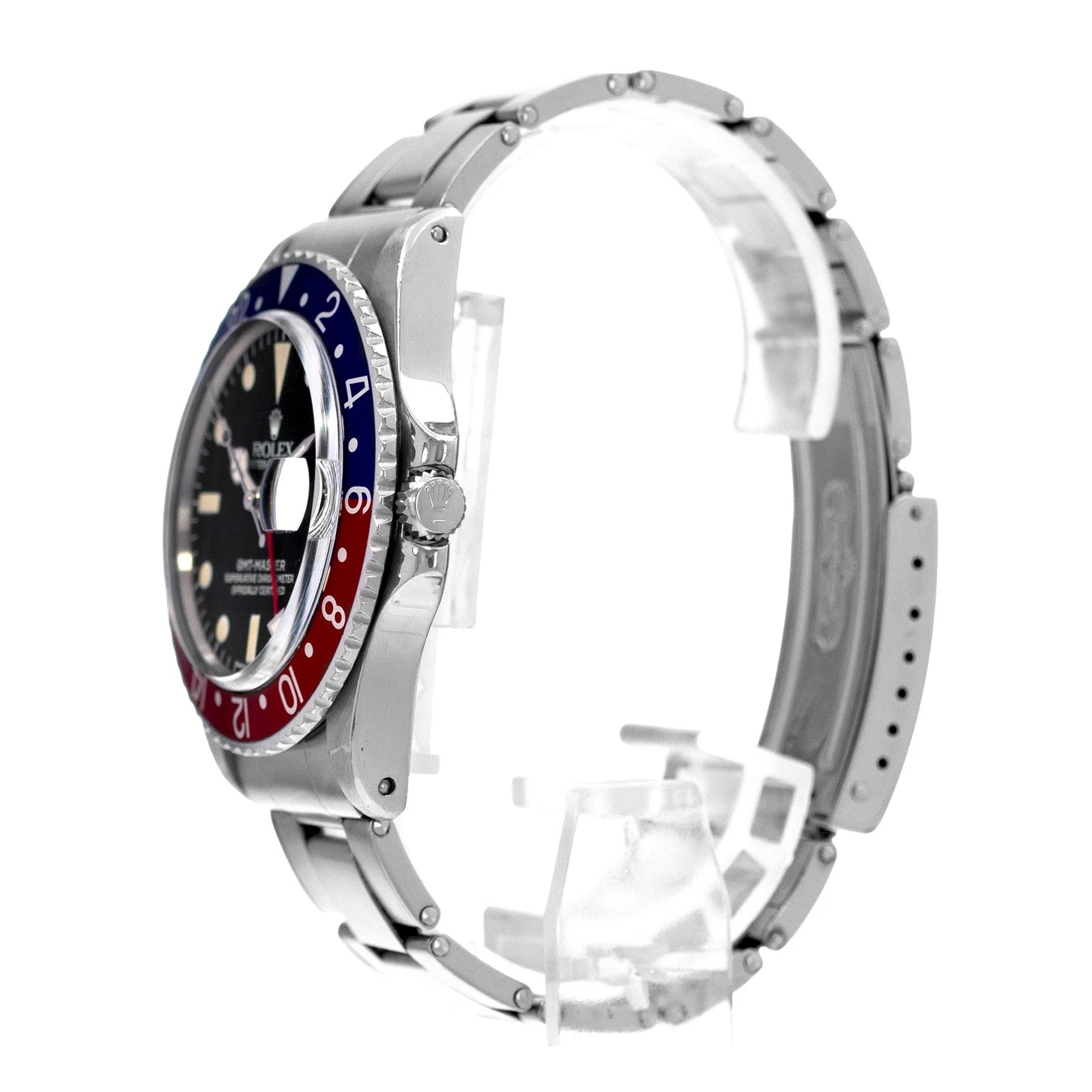 Rolex GMT-Master 1675 40mm Pepsi Black Steel Oyster Automatic Mens Watch 1966